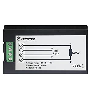 KETOTEK Voltometro Amperometro Digitale DC 12V 6 5 100V 20A Misuratore