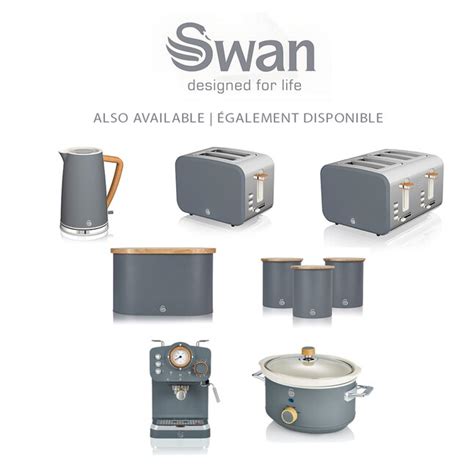 Swan Gray 2 Slice Toaster St14610gryn At