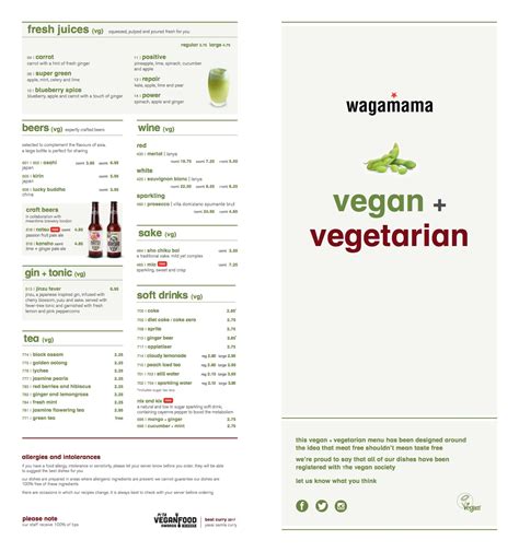 How To Order Vegan At Wagamamas 2018 Menu List The Little Blog Of Vegan