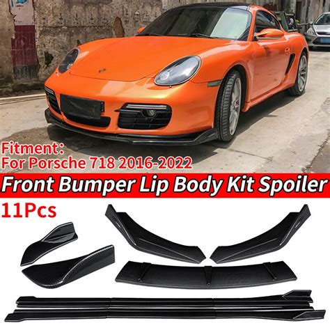 Car Front Bumper Splitters Lip Body Kit Spoiler Side Skirts Extensions