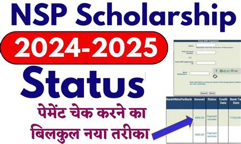 NSP Scholarship 2024 Track Payment And Status