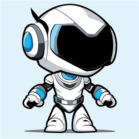 Flatstyle Mascotstyle Roboter Symbole Premium Vektor