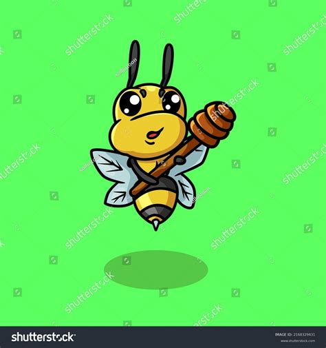 Cute Bee Cartoon Vector Illustration Stock Vector Royalty Free