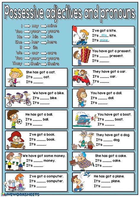 Possessive Noun And Pronoun Worksheets