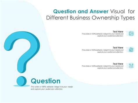 Question And Answer Visual For Different Business Ownership Types