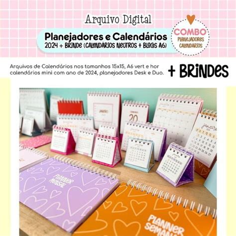 Planejadores Calend Rios Planner Duo Kit Digital Elo