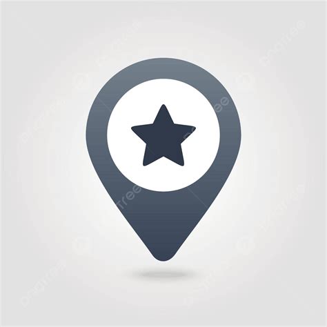 Peta Ikonik Bintang Penunjuk Dan Penanda Favorit Vektor, Jaring ...