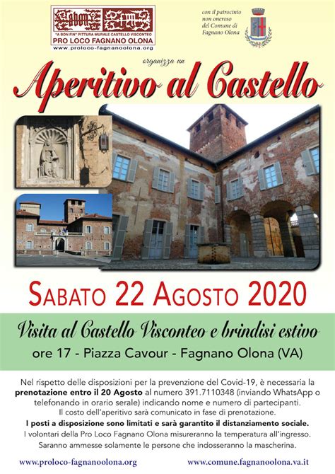 Aperitivo Al Castello Visconteo Il 22 08 Pro Loco Fagnano Olona APS