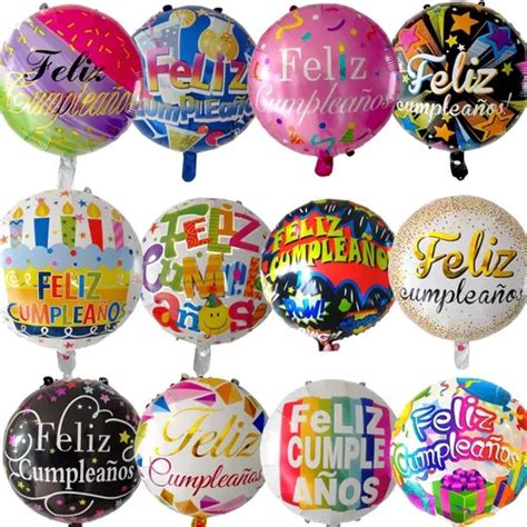 Pack Globos Feliz Cumplea Os Met Licos Cm Dise Os En