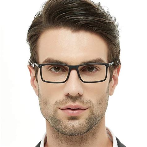 Occi Chiari Mens Rectangle Eyewear Frame Full Rim Non Prescription