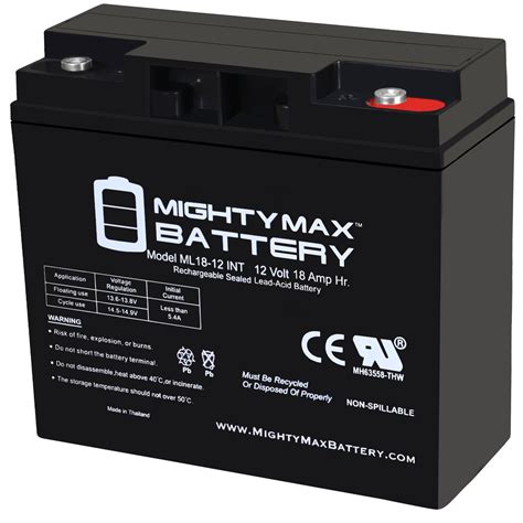 Mighty Max Battery Ml Volt Ah F Terminal Rechargeable