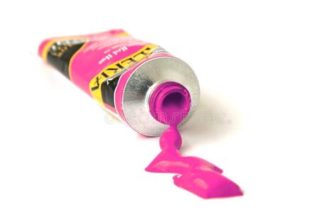 Pink Paint Tube Stock Photo Image Of Creativity Paintbrush