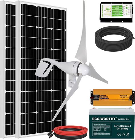 Amazon ECO WORTHY 800W Solar Wind Power Kit 1x 400W Wind Turbine