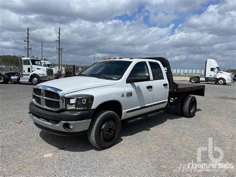 2007 Dodge 3500 Hd 4x4 Crew Cab Dually Flatbed Pickup 51 Off