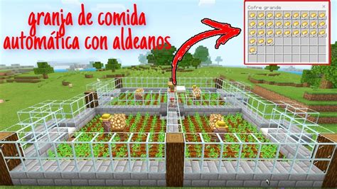 GRANJA DE COMIDA CON ALDEANOS TOTALMENTE AUTOMATICA PARA MINECRAFT