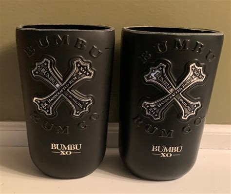 Bumbu Rum Co Xo Cut Bottle Drinking Glasses Set Of Two Etsy