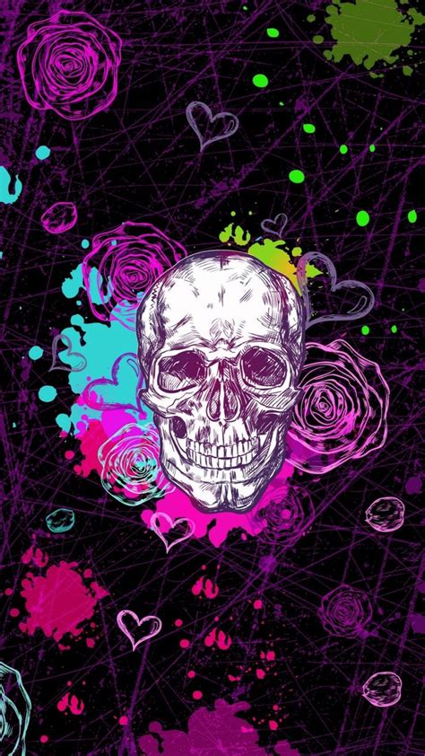 Pin By Ash On Skeleton Art Skull Wallpaper Colorful Skull Art Sugar