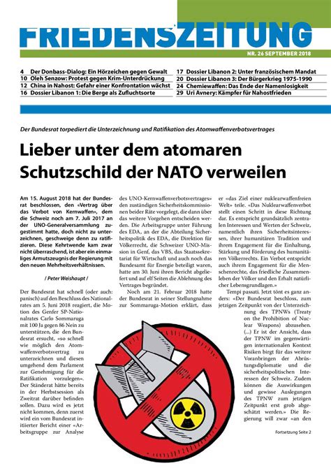 Atomwaffenkommentar Page 001 Schweizerischer Friedensrat SFR