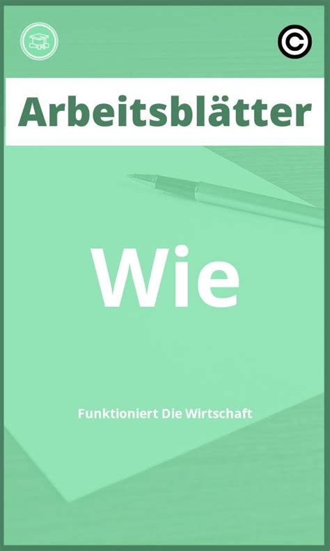 Arbeitsblätter Wie Funktioniert Wirtschaft Lösungen PDF