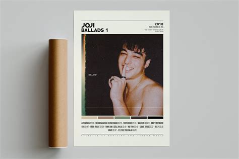 Joji Posters Ballads 1 Poster Joji Tracklist Album Cover Poster Album