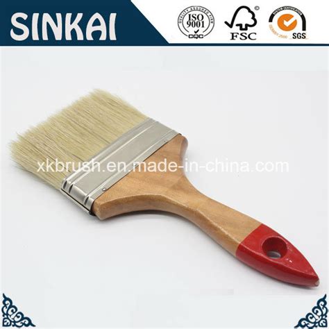 Hog Bristle Paint Brush with Varnished Handle - China Hog Bristle Paint ...