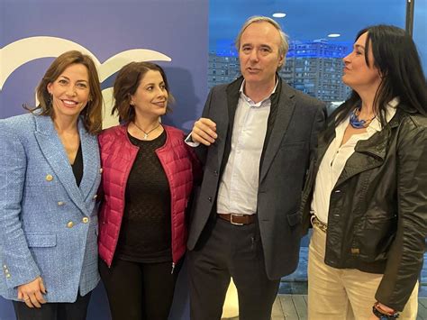 Azcón y las tres candidatas del PP a las alcaldías de las capitales