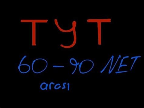 TYT 60 90 NET ARASINDAN NASIL ÇIKILIR yks2024 tyt YouTube