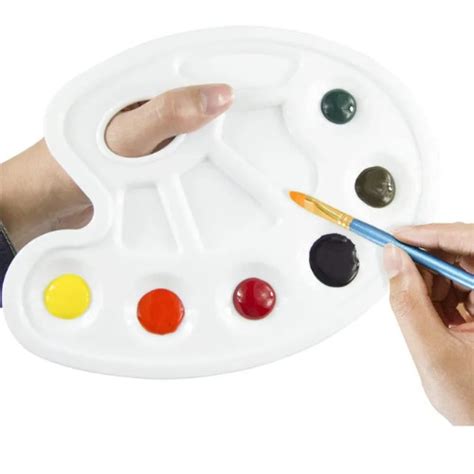 Gode Para Tinta - Paleta Godê Para Pintura Tinta Aquarela 10 Cavidades Plástico Para Arte ...
