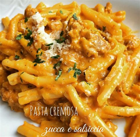 Pasta Cremosa Alla Zucca E Salsiccia