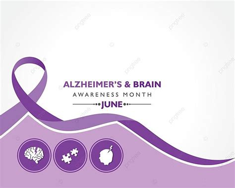 June Marks Alzheimers And Brain Awareness Month A Vector Illustration