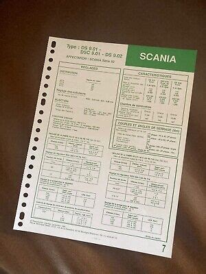 Fiche Technique Rtd Moteur Scania Ds Et Dsc Ds Mont Sur