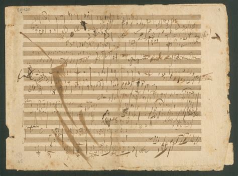 Ludwig Van Beethoven Sketch Sheet For Symphony No 7 Op 92 2nd And