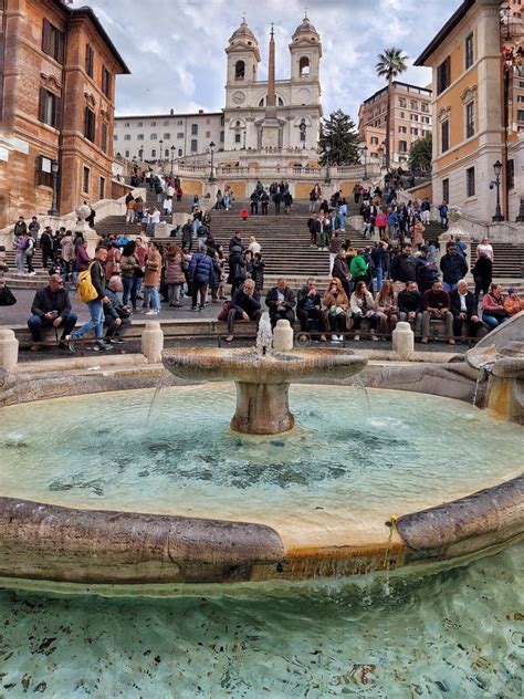 Colorful Piazza Di Spagna In Rome Italy Editorial Photo Image Of