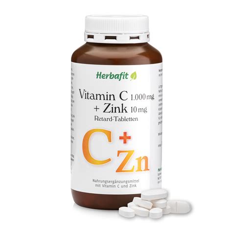 Vitamin C 1 000 Mg Zink Retard Tabletten Jetzt Online Kaufen Herbafit