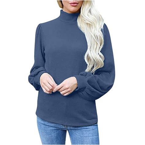 Viikei Womens Plus Size Tops Womens Turtlenecks Clearance Womens Long