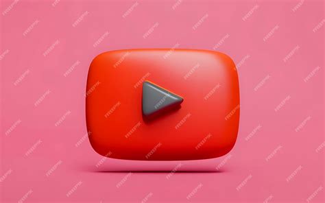 Premium Photo 3d Youtube Icon Button