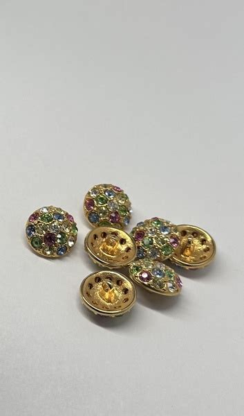 Пуговицы декоративные металлические на ножке для рукоделия, Италия, 7шт ...