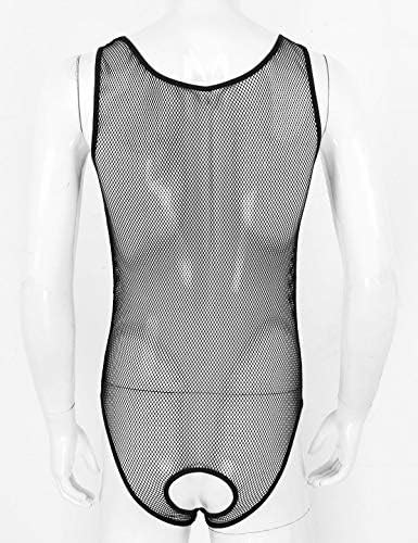 Choomomo Men S Sheer Lace Lingerie Bodysuit Leotard Sissy Thong Tank