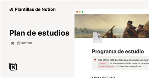 Plantilla Plan De Estudios De Notion Notion Marketplace