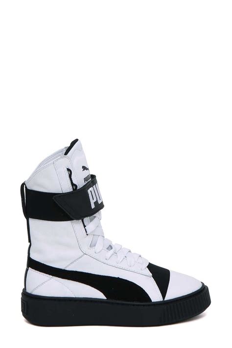 Puma Platform High Top Sneaker In White Black Modesens High Top