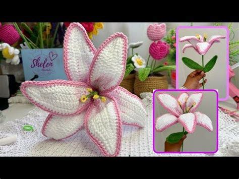 Tutorial Lirio O Lily A Crochet Muy Facil De Hacer Cintillos