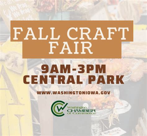 Washingtons 35th Annual Fall Craft Fair City Of Washington Iowa