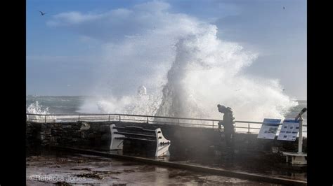 Stormy Seas And Crashing Waves Storm Ciara On The Isle Of Man Sunday