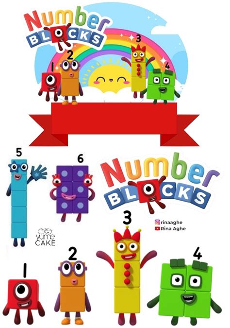 Number Blocks Topper Cake Printable