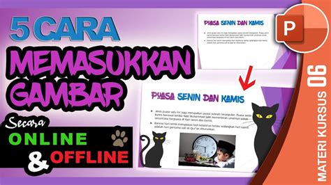 Cara Memasukkan Gambar Ke Power Point Ppt Youtube