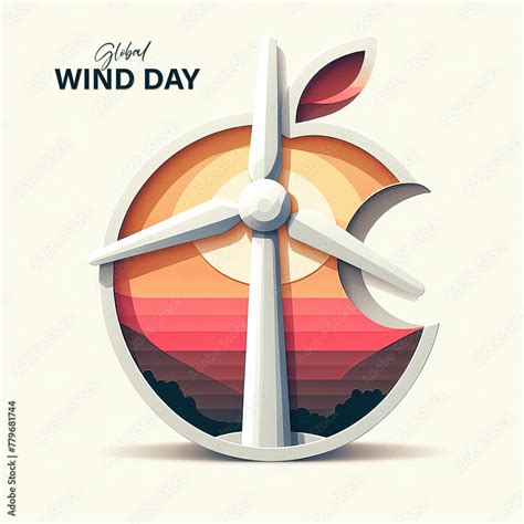 Global Wind Day Global Wind Day Poster Wind Energy Wind Day Vector