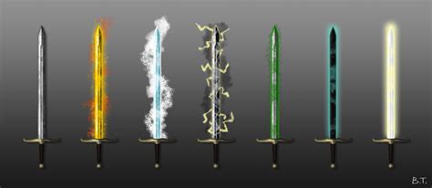 [OC] [Art] [Homebrew] Elemental Weapons : r/DnD