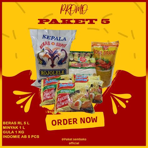 Jual Paket Paket Sembako Beras Minyak Gula Mie Paket Sembako Murah