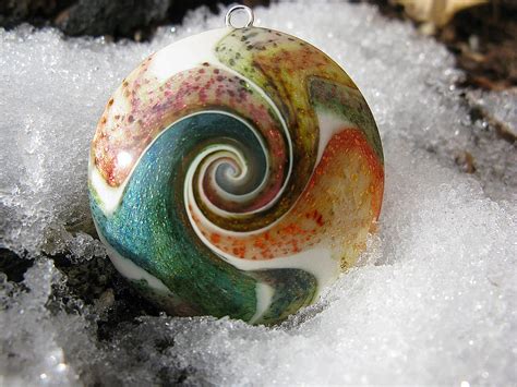 Polymer Clay Swirl Pendant Rainforest Lots Of Colours In Flickr