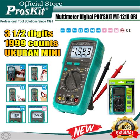 Jual Pro Skit Multitester Digital Portable Transistor Test Avometer